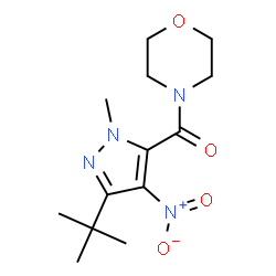 ChemSpider 2D Image | (3-tert-butyl-1-methyl-4-nitro-1H-pyrazol-5-yl)(morpholin-4-yl)methanone | C13H20N4O4