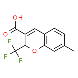 ChemSpider 2D Image | 7-Methyl-2-(trifluoromethyl)-2H-chromene-3-carboxylic acid | C12H9F3O3