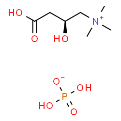 ChemSpider 2D Image | (2S)-3-Carboxy-2-hydroxy-N,N,N-trimethyl-1-propanaminium dihydrogen phosphate | C7H18NO7P
