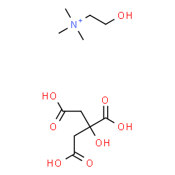 ChemSpider 2D Image | citric acid; 2-hydroxyethyl-trimethyl-ammonium | C11H22NO8