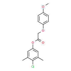 ChemSpider 2D Image | 4-Chloro-3,5-dimethylphenyl (4-methoxyphenoxy)acetate | C17H17ClO4