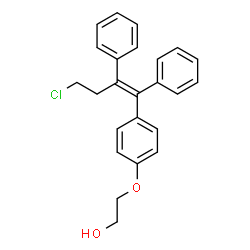 ChemSpider 2D Image | 2-{4-[(1E)-4-Chloro-1,2-diphenyl-1-buten-1-yl]phenoxy}ethanol | C24H23ClO2