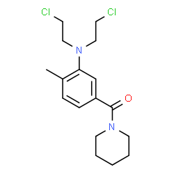 ChemSpider 2D Image | {3-[Bis(2-chloroethyl)amino]-4-methylphenyl}(1-piperidinyl)methanone | C17H24Cl2N2O