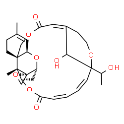 ChemSpider 2D Image | (2S,6'R,11'R,13'R,15'S,16'R,19'Z,21'Z)-27'-Hydroxy-23'-(1-hydroxyethyl)-9',15'-dimethyl-3'H,18'H-spiro[oxirane-2,14'-[4,12,17,24]tetraoxapentacyclo[21.3.1.1~13,16~.0~6,11~.0~6,15~]octacosa[1,9,19,21]t
etraene]-3',18'-dione | C29H36O9