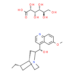 ChemSpider 2D Image | (8xi,9S)-6'-Methoxy-10,11-dihydrocinchonan-9-ol - D-gluconic acid (1:1) | C26H38N2O9
