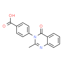 ChemSpider 2D Image | 4-(2-Methyl-4-oxo-3(4H)-quinazolinyl)benzoic acid | C16H12N2O3
