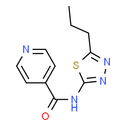 ChemSpider 2D Image | N-(5-Propyl-1,3,4-thiadiazol-2-yl)isonicotinamide | C11H12N4OS