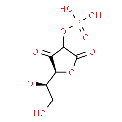 ChemSpider 2D Image | (5S)-5-[(1R)-1,2-Dihydroxyethyl]-2,4-dioxotetrahydro-3-furanyl dihydrogen phosphate | C6H9O9P