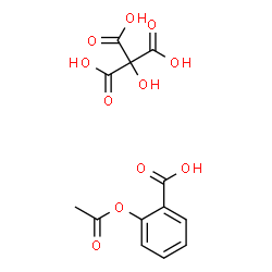 ChemSpider 2D Image | 2-Acetoxybenzoic acid - hydroxymethanetricarboxylic acid (1:1) | C13H12O11