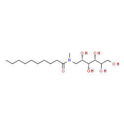 ChemSpider 2D Image | (5xi)-1-[Decanoyl(methyl)amino]-1-deoxy-D-xylo-hexitol | C17H35NO6