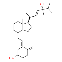 ChemSpider 2D Image | (3S,5E,7Z,13xi,14xi,17alpha,20S,22E)-9,10-Secoergosta-5,7,10,22-tetraene-3,24-diol | C28H44O2