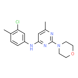 ChemSpider 2D Image | N-(3-Chloro-4-methylphenyl)-6-methyl-2-(4-morpholinyl)-4-pyrimidinamine | C16H19ClN4O