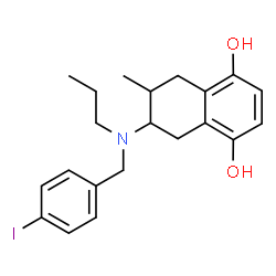 ChemSpider 2D Image | 6-[(4-Iodobenzyl)(propyl)amino]-7-methyl-5,6,7,8-tetrahydro-1,4-naphthalenediol | C21H26INO2