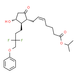 ChemSpider 2D Image | Isopropyl (5Z)-7-[(1R,2R,3R)-2-(3,3-difluoro-4-phenoxybutyl)-3-hydroxy-5-oxocyclopentyl]-5-heptenoate | C25H34F2O5