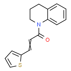 ChemSpider 2D Image | 1-(3,4-Dihydro-1(2H)-quinolinyl)-3-(2-thienyl)-2-propen-1-one | C16H15NOS