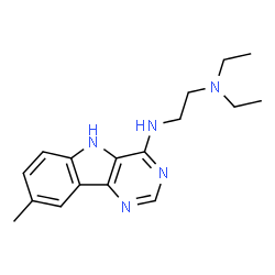 ChemSpider 2D Image | N,N-Diethyl-N'-(8-methyl-5H-pyrimido[5,4-b]indol-4-yl)-1,2-ethanediamine | C17H23N5
