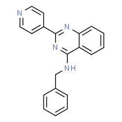 ChemSpider 2D Image | N-Benzyl-2-(4-pyridinyl)-4-quinazolinamine | C20H16N4