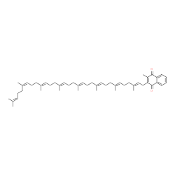ChemSpider 2D Image | 2-Methyl-3-[(2E,6E,10E,14E,18E,22E,26Z)-3,7,11,15,19,23,27,31-octamethyl-2,6,10,14,18,22,26,30-dotriacontaoctaen-1-yl]-1,4-naphthoquinone | C51H72O2