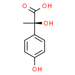 ChemSpider 2D Image | (2R)-2-Hydroxy-2-(4-hydroxyphenyl)propanoic acid | C9H10O4