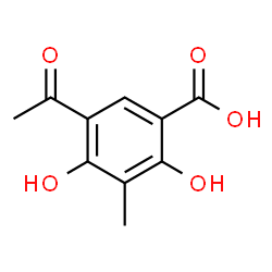 ChemSpider 2D Image | 5-Acetyl-2,4-dihydroxy-3-methylbenzoic acid | C10H10O5