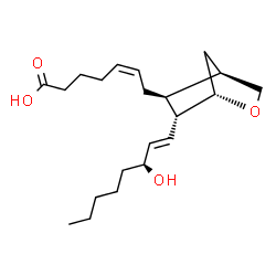 ChemSpider 2D Image | (5Z)-7-{(1S,4R,5S,6R)-6-[(1E,3S)-3-Hydroxy-1-octen-1-yl]-2-oxabicyclo[2.2.1]hept-5-yl}-5-heptenoic acid | C21H34O4