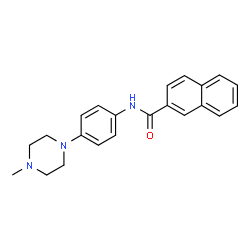 ChemSpider 2D Image | N-[4-(4-Methyl-1-piperazinyl)phenyl]-2-naphthamide | C22H23N3O