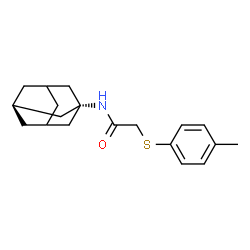 ChemSpider 2D Image | N-[(1R,3r)-Adamantan-1-yl]-2-[(4-methylphenyl)sulfanyl]acetamide | C19H25NOS
