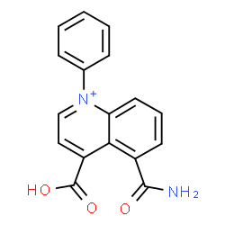 ChemSpider 2D Image | 5-Carbamoyl-4-carboxy-1-phenylquinolinium | C17H13N2O3