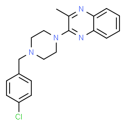 ChemSpider 2D Image | 2-[4-(4-Chlorobenzyl)-1-piperazinyl]-3-methylquinoxaline | C20H21ClN4