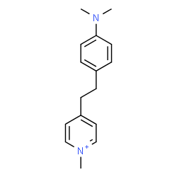 ChemSpider 2D Image | 4-{2-[4-(Dimethylamino)phenyl]ethyl}-1-methylpyridinium | C16H21N2