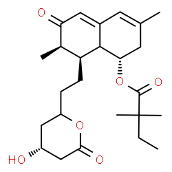ChemSpider 2D Image | (1S,7R,8R)-8-{2-[(4R)-4-Hydroxy-6-oxotetrahydro-2H-pyran-2-yl]ethyl}-3,7-dimethyl-6-oxo-1,2,6,7,8,8a-hexahydro-1-naphthalenyl 2,2-dimethylbutanoate | C25H36O6