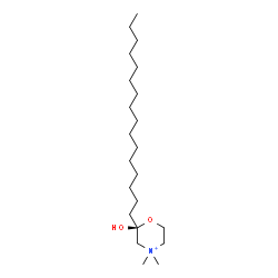ChemSpider 2D Image | (2S)-2-Hexadecyl-2-hydroxy-4,4-dimethylmorpholin-4-ium | C22H46NO2