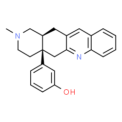 ChemSpider 2D Image | 3-[(4aR,12aS)-2-Methyl-1,3,4,5,12,12a-hexahydropyrido[3,4-b]acridin-4a(2H)-yl]phenol | C23H24N2O