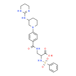 ChemSpider 2D Image | N-(Phenylsulfonyl)-3-({4-[3-(1,4,5,6-tetrahydro-2-pyrimidinylamino)-1-piperidinyl]benzoyl}amino)alanine | C25H32N6O5S