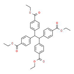ChemSpider 2D Image | Tetraethyl 4,4',4'',4'''-(1,1,2,2-ethanetetrayl)tetrabenzoate | C38H38O8