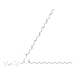 ChemSpider 2D Image | (13E,16E,19E,22E,25E,28E)-4-Hydroxy-N,N,N-trimethyl-10-oxo-7-(stearoyloxy)-3,5,9-trioxa-4-phosphahentriaconta-13,16,19,22,25,28-hexaen-1-aminium 4-oxide | C48H85NO8P