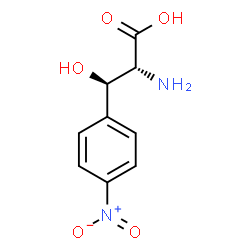 ChemSpider 2D Image | (betaR)-beta-Hydroxy-4-nitro-D-phenylalanine | C9H10N2O5
