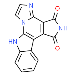 ChemSpider 2D Image | Imidazo[1',2':1,6]pyrrolo[3',4':4,5]pyrido[2,3-b]indole-1,3(2H,8H)-dione | C15H8N4O2