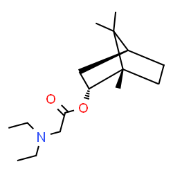 ChemSpider 2D Image | (1S,2R,4S)-1,7,7-Trimethylbicyclo[2.2.1]hept-2-yl N,N-diethylglycinate | C16H29NO2