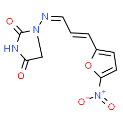 ChemSpider 2D Image | 1-{(Z)-[(2E)-3-(5-Nitro-2-furyl)-2-propen-1-ylidene]amino}-2,4-imidazolidinedione | C10H8N4O5