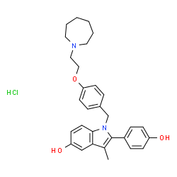 ChemSpider 2D Image | Bazedoxifene hydrochloride | C30H35ClN2O3