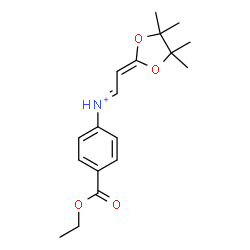 ChemSpider 2D Image | (1E)-N-[4-(Ethoxycarbonyl)phenyl]-2-(4,4,5,5-tetramethyl-1,3-dioxolan-2-ylidene)ethaniminium | C18H24NO4