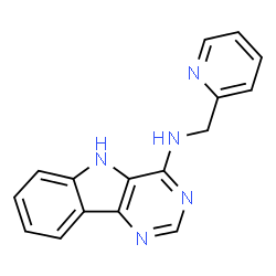 ChemSpider 2D Image | N-(2-Pyridinylmethyl)-5H-pyrimido[5,4-b]indol-4-amine | C16H13N5