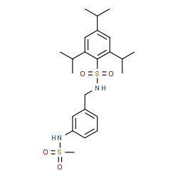 ChemSpider 2D Image | 2,4,6-Triisopropyl-N-{3-[(methylsulfonyl)amino]benzyl}benzenesulfonamide | C23H34N2O4S2