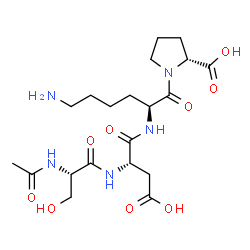 ChemSpider 2D Image | N-Acetyl-L-seryl-L-alpha-aspartyl-L-lysyl-D-proline | C20H33N5O9