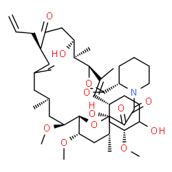 ChemSpider 2D Image | (1R,9S,12S,13R,14S,17R,21S,23S,24R,25S,27R)-17-Allyl-1,14-dihydroxy-12-{(1E)-1-[(1R,3R)-4-hydroxy-3-methoxycyclohexyl]-1-propen-2-yl}-23,25-dimethoxy-13,19,21,27-tetramethyl-11,28-dioxa-4-azatricyclo[
22.3.1.0~4,9~]octacos-18-ene-2,3,10,16-tetrone | C44H69NO12