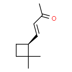 ChemSpider 2D Image | (3E)-4-[(1S)-2,2-Dimethylcyclobutyl]-3-buten-2-one | C10H16O