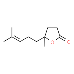 ChemSpider 2D Image | 5-Methyl-5-(4-methyl-3-penten-1-yl)dihydro-2(3H)-furanone | C11H18O2