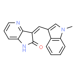 ChemSpider 2D Image | 3-[(1-methyl-3-indolyl)methylidene]-1H-pyrrolo[3,2-b]pyridin-2-one | C17H13N3O