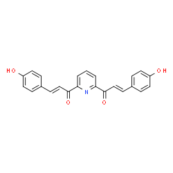 ChemSpider 2D Image | (2E,2'E)-1,1'-(2,6-Pyridinediyl)bis[3-(4-hydroxyphenyl)-2-propen-1-one] | C23H17NO4